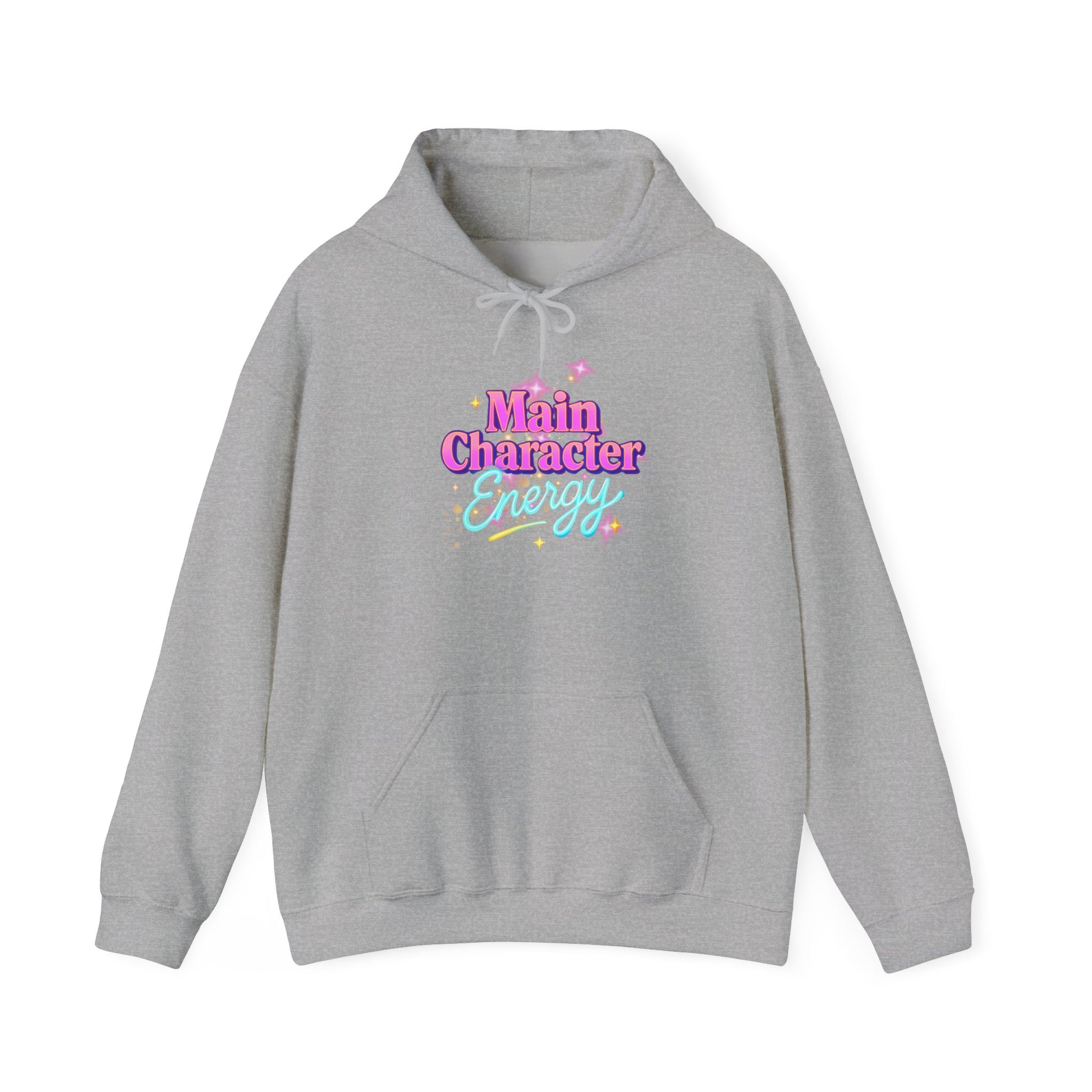 Main Character Energy Hoodie, Unisex Gildan Heavy Blend, Cozy Aesthetic, Self Love Gift, Confident Vibes, Comfortable Sweater, Lounge Wear,