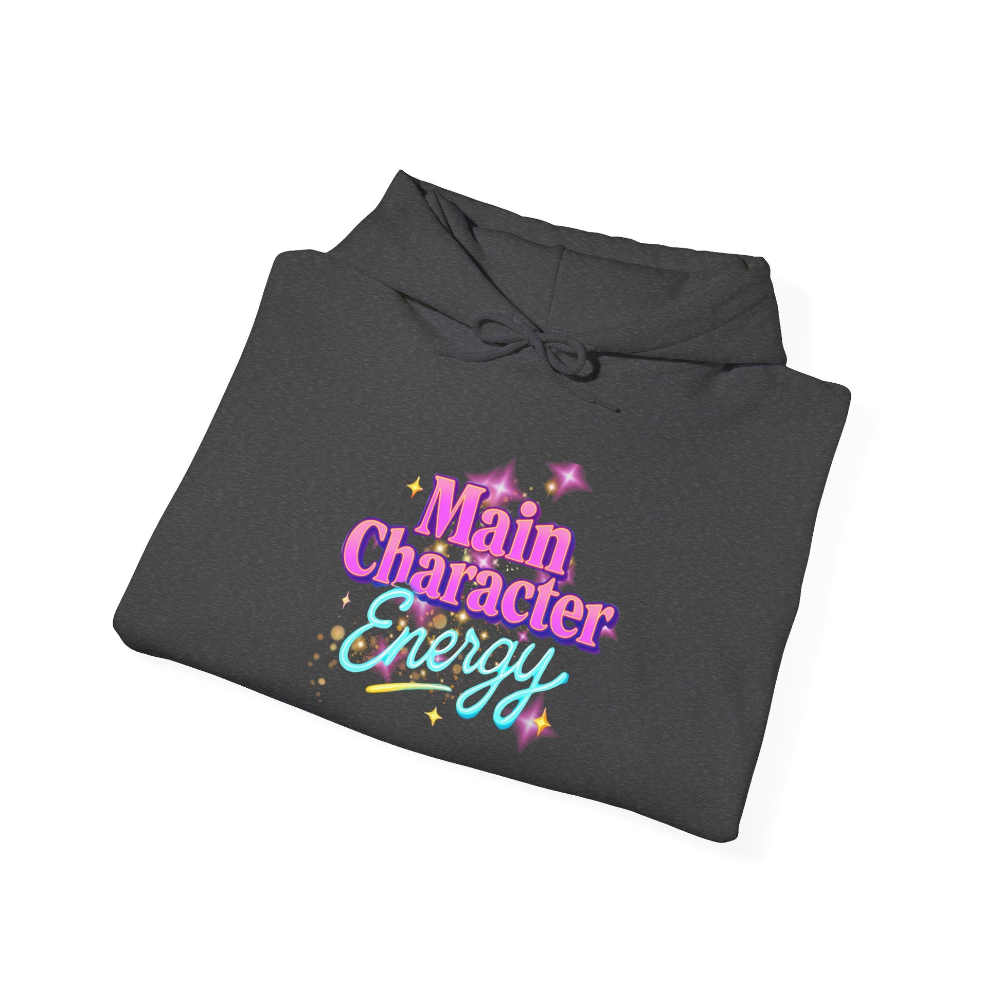 Main Character Energy Hoodie, Unisex Gildan Heavy Blend, Cozy Aesthetic, Self Love Gift, Confident Vibes, Comfortable Sweater, Lounge Wear,