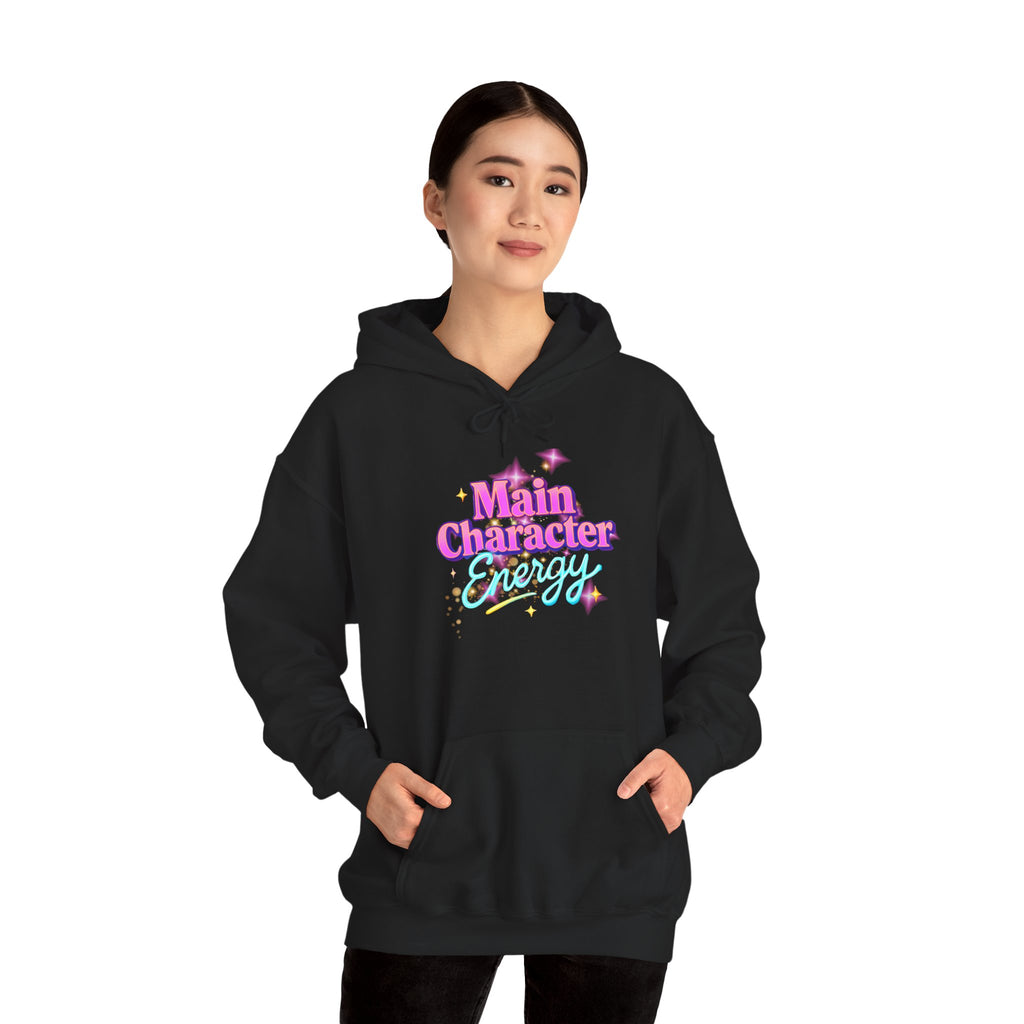 Main Character Energy Hoodie, Unisex Gildan Heavy Blend, Cozy Aesthetic, Self Love Gift, Confident Vibes, Comfortable Sweater, Lounge Wear,