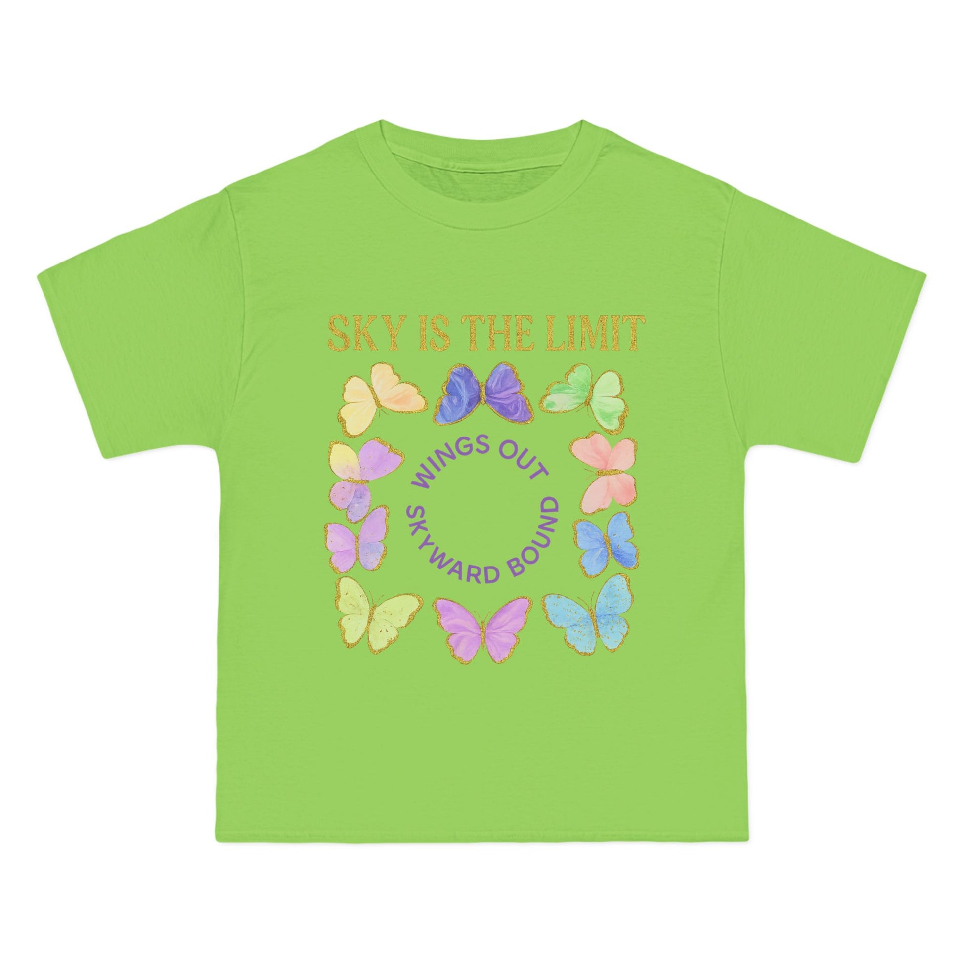 Inspirational Butterfly T-Shirt - Sky is the Limit Design, Positive Quote Tee, Gift for Nature Lovers, Affirmation Apparel, Hope & Freedom