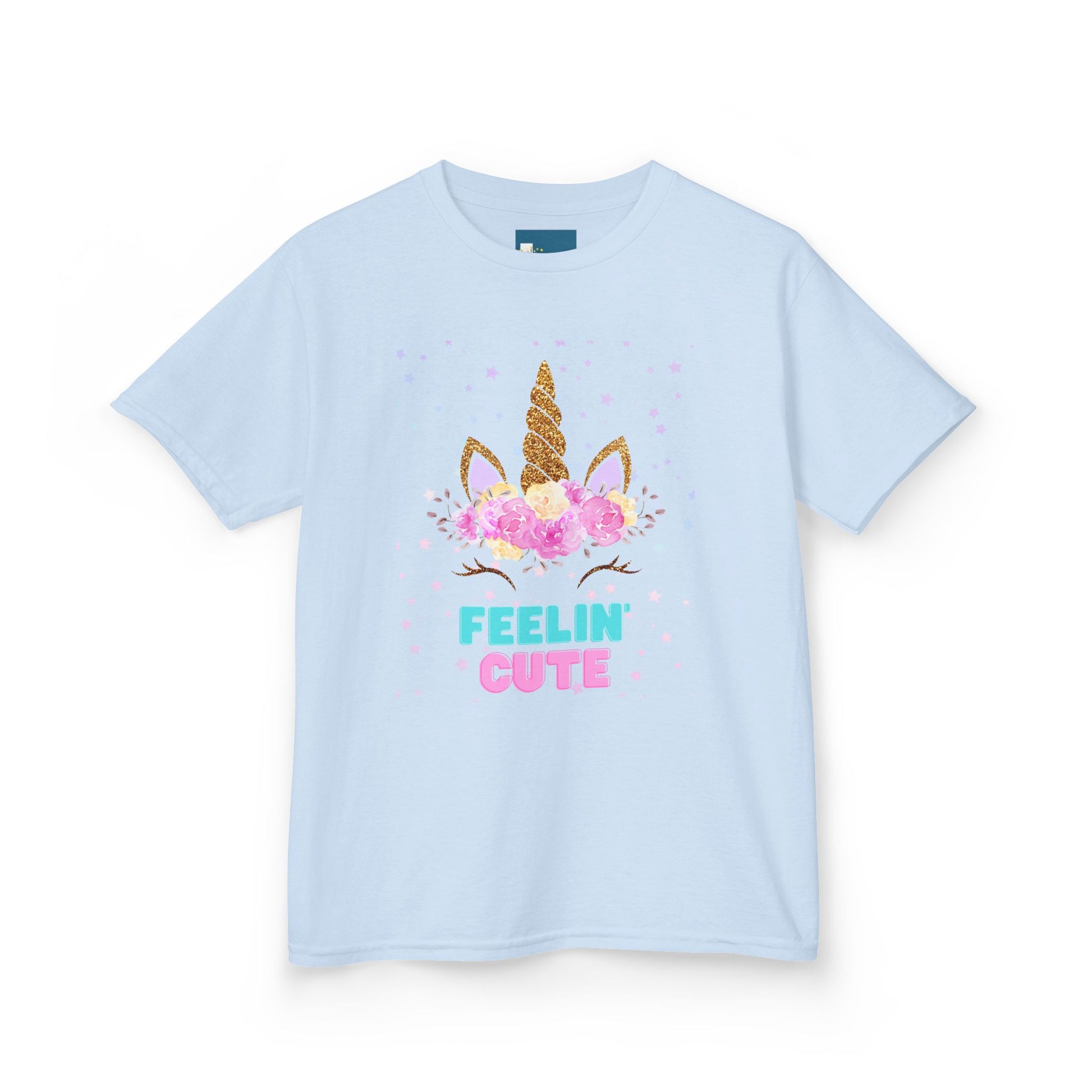 Kids Unicorn T-Shirt - Feelin' Cute | Fun Gift for Girls | Birthday Party Tee, Toddler Apparel, Cute Unicorn Shirt