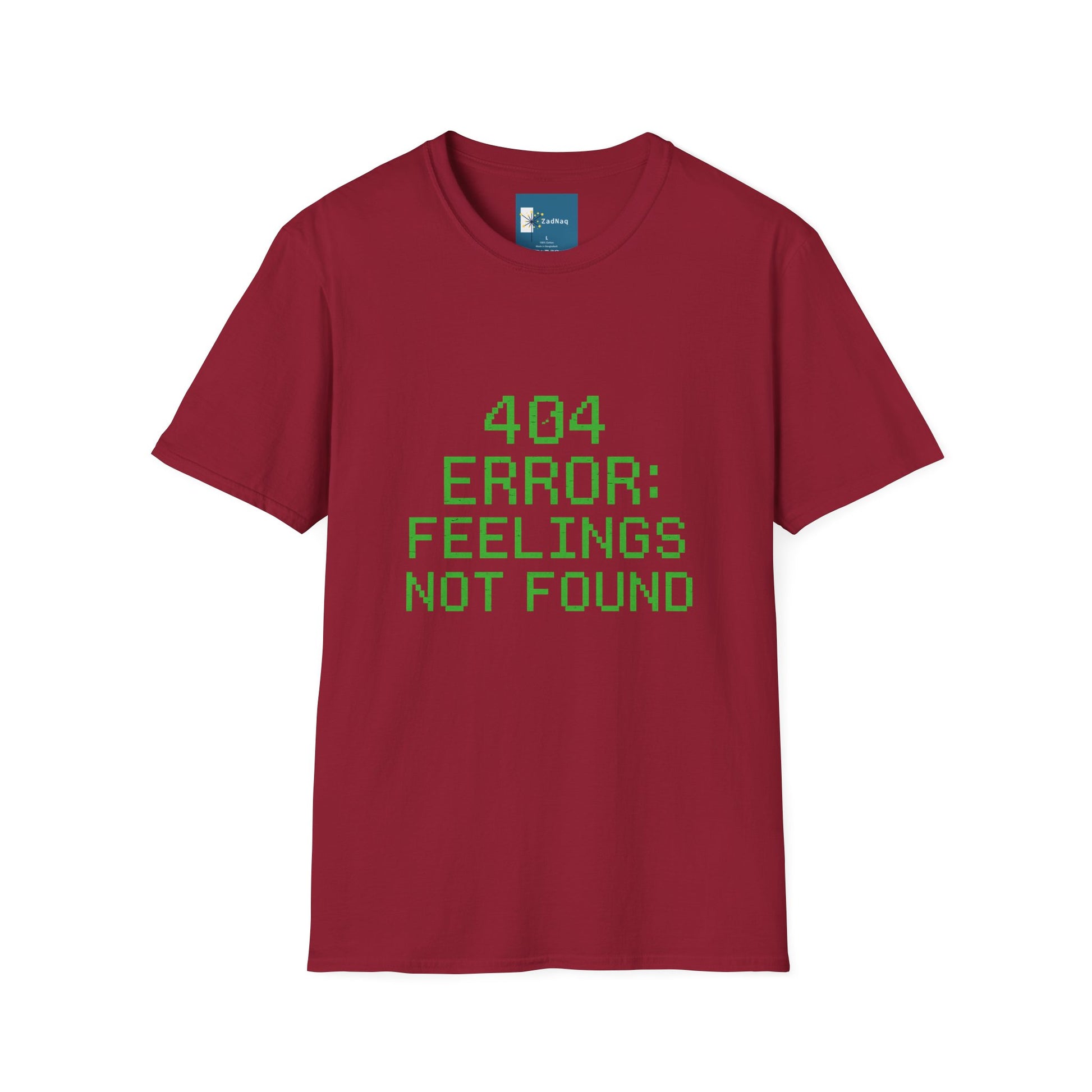 Unisex Tee 404 ERROR: FEELINGS NOT FOUND Retro Hacker Cyber T-Shirt