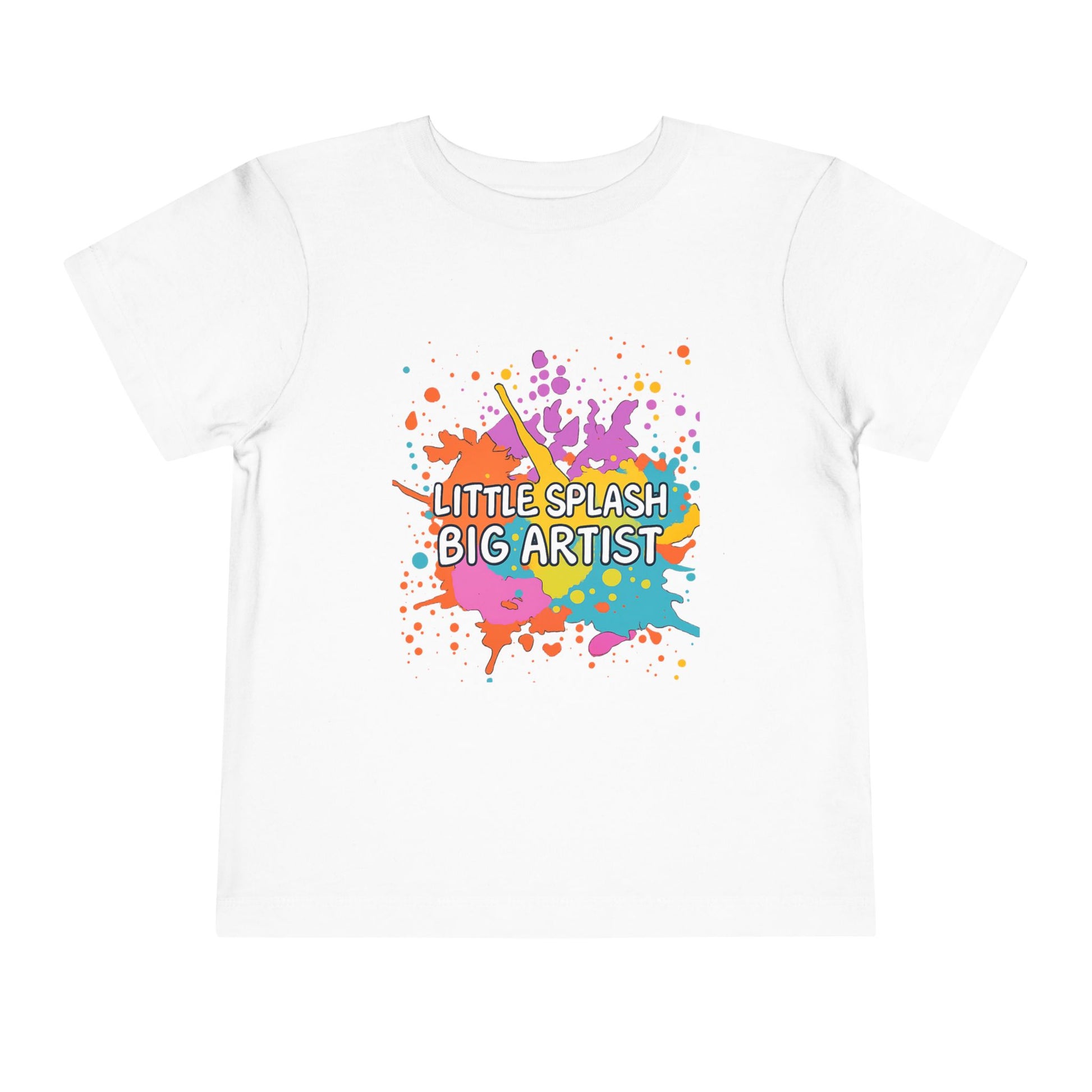 Little Splash Big Artist Kids Tee Shirt Colorful Art Paint Splatter Tee for Young Creatives