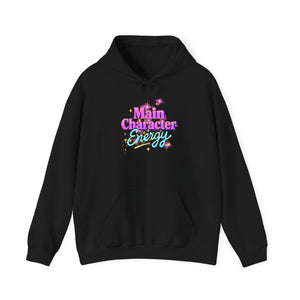 Main Character Energy Hoodie, Unisex Gildan Heavy Blend, Cozy Aesthetic, Self Love Gift, Confident Vibes, Comfortable Sweater, Lounge Wear,