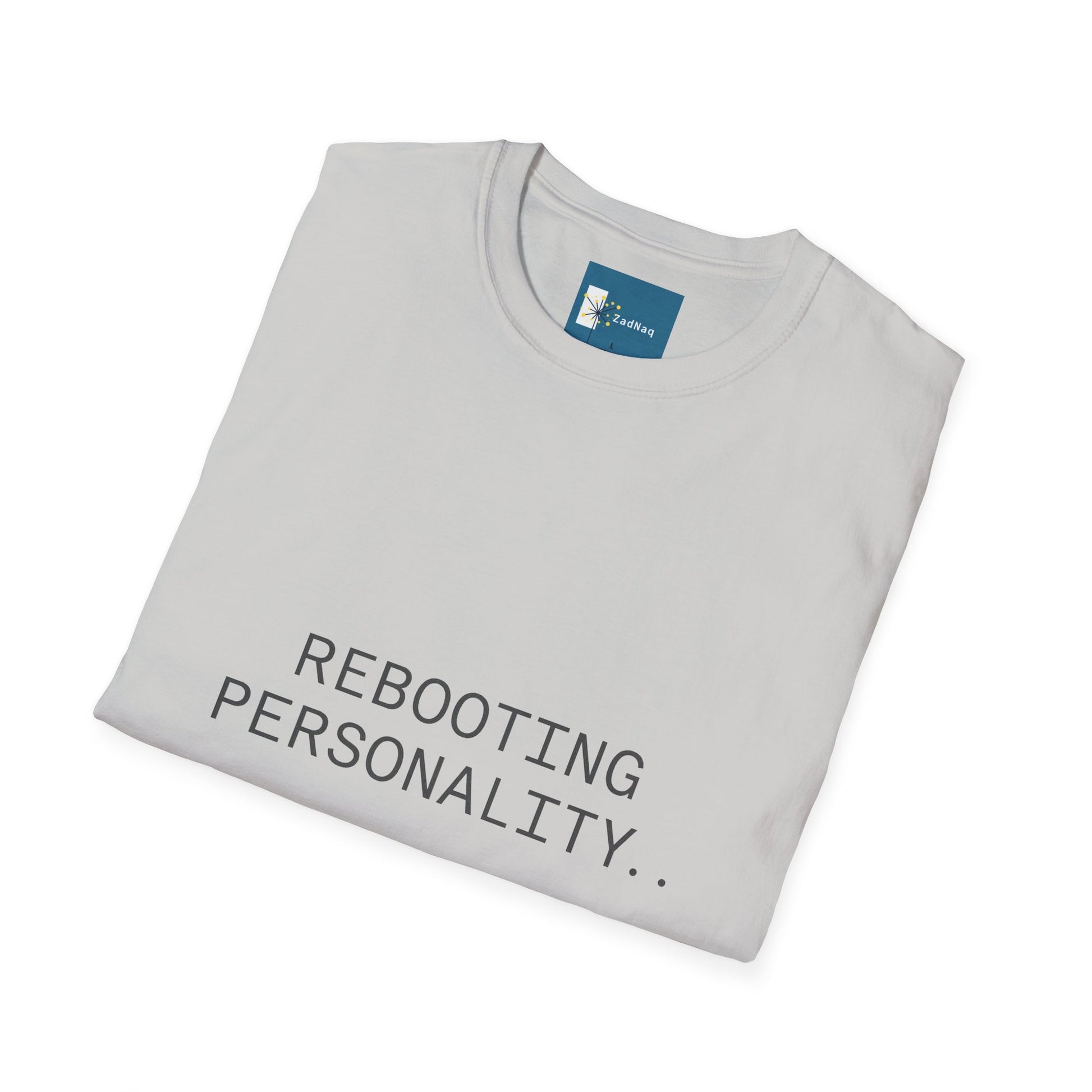 Tech-Inspired Graphic Tee - 'REBOOTING PERSONALITY'