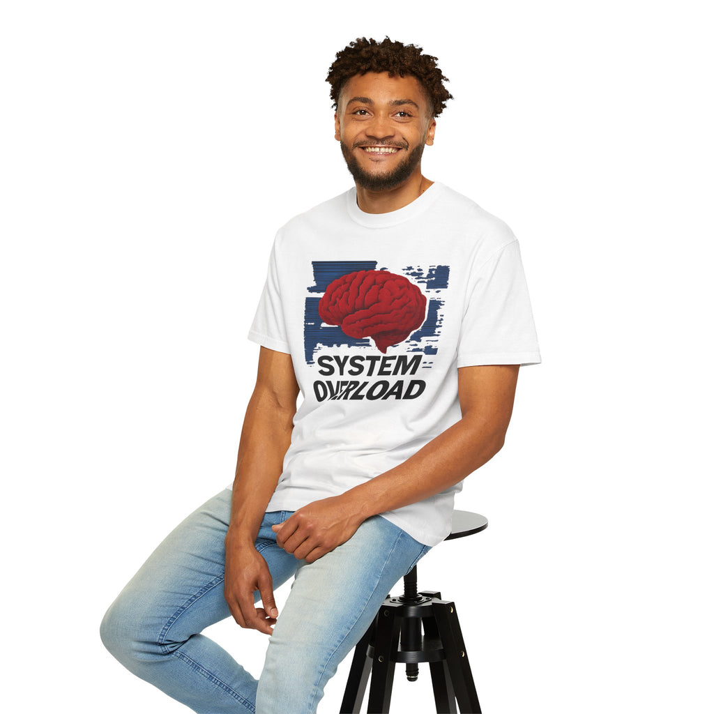 Brain Overload T-Shirt | Graphic Tee for Stress Relief, Casual Wear, Gifts for Mental Health Awareness, Unique Design