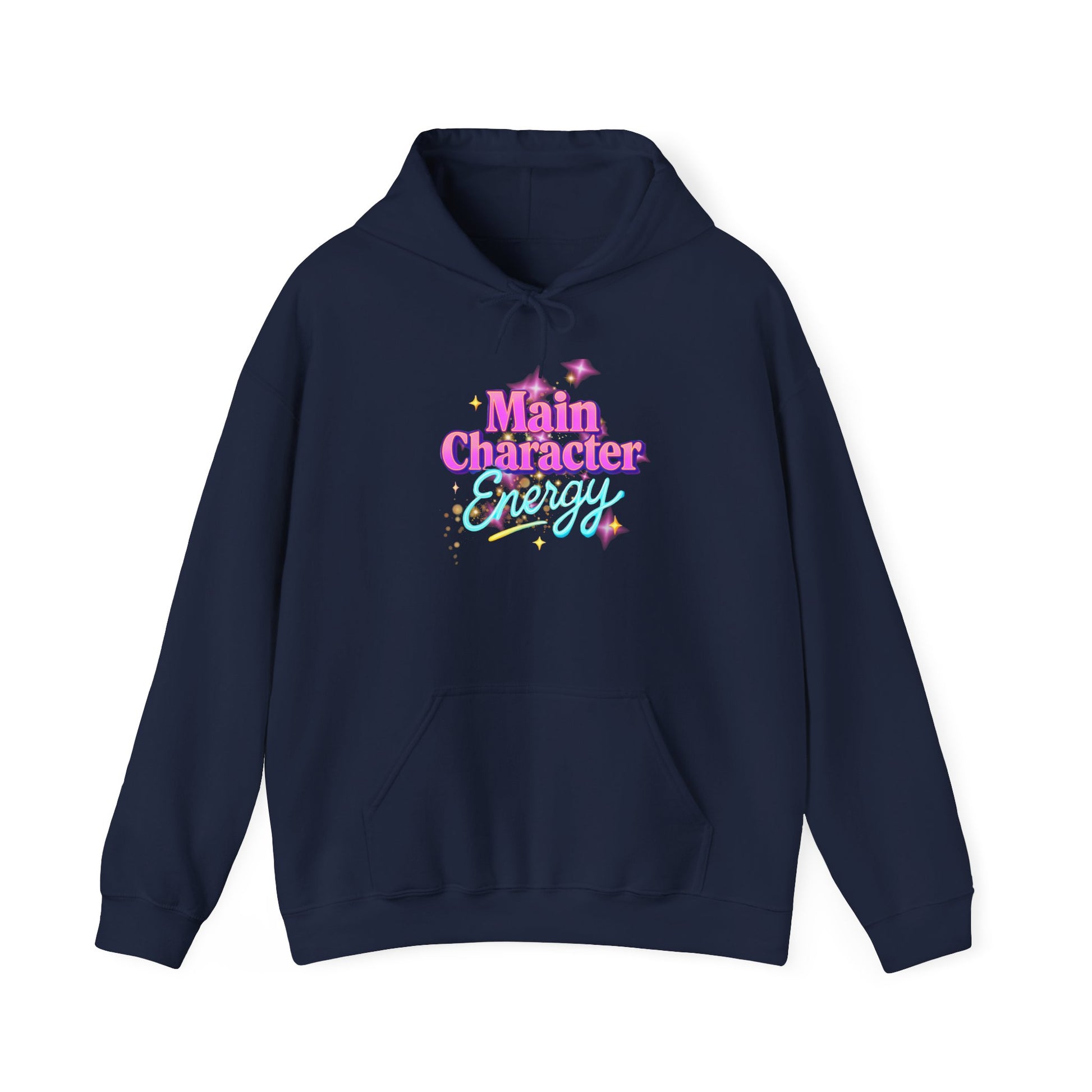 Main Character Energy Hoodie, Unisex Gildan Heavy Blend, Cozy Aesthetic, Self Love Gift, Confident Vibes, Comfortable Sweater, Lounge Wear,
