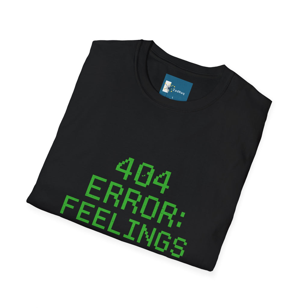 Unisex Tee 404 ERROR: FEELINGS NOT FOUND Retro Hacker Cyber T-Shirt