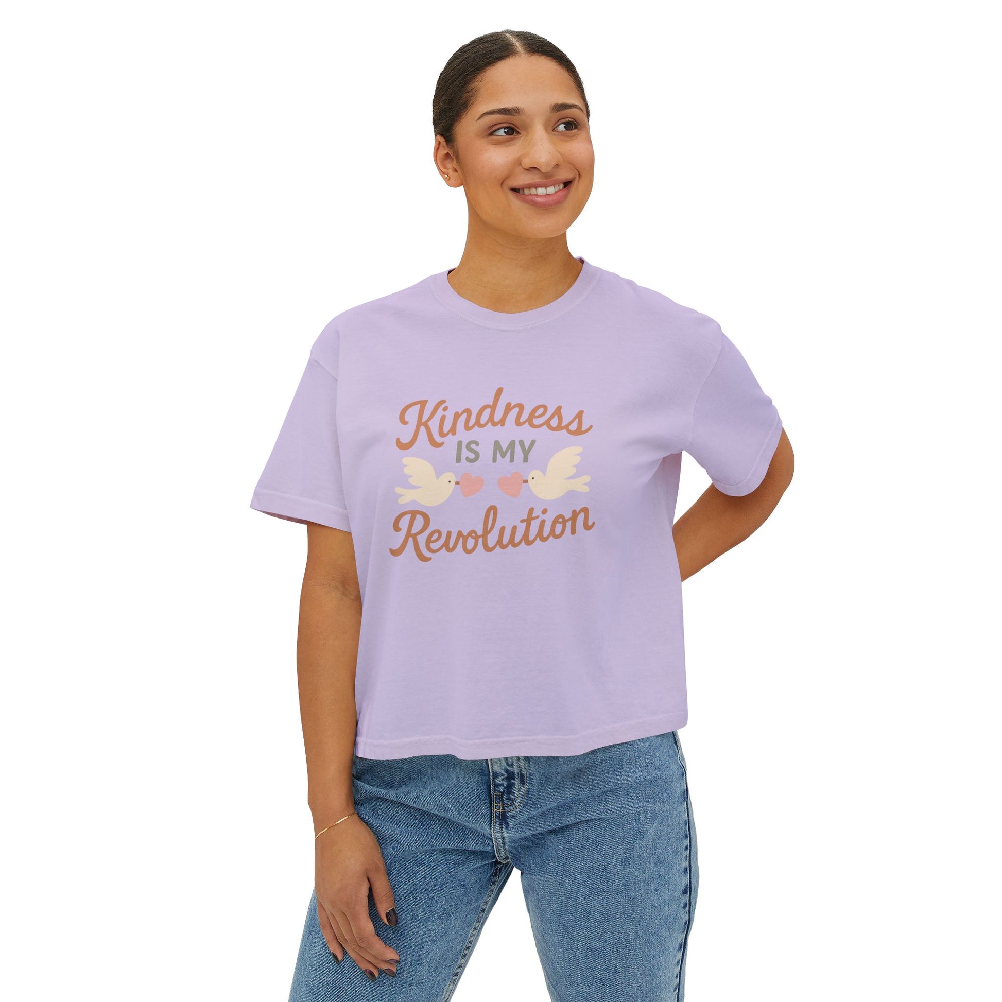 Women's Boxy Tee kindness is my revolution