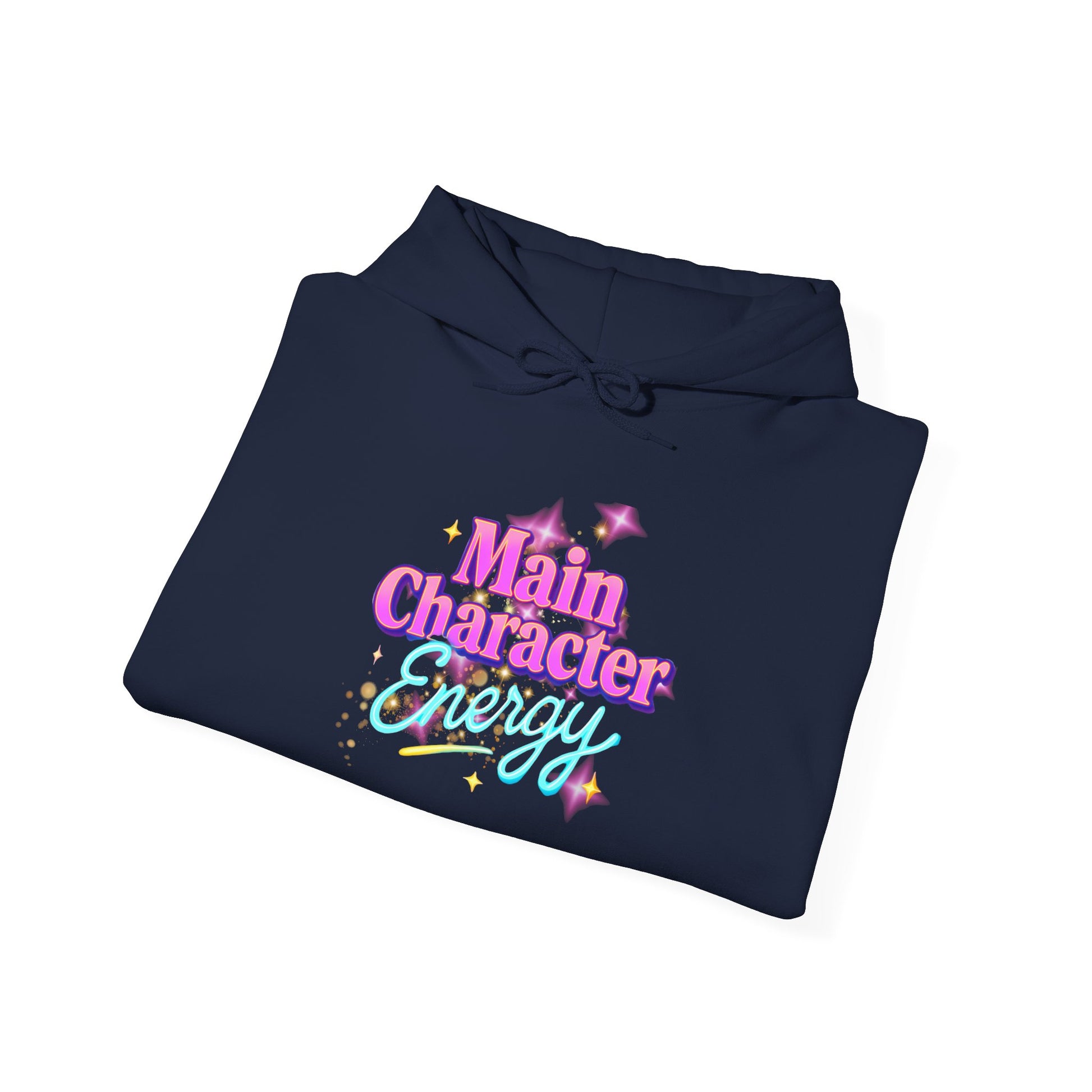 Main Character Energy Hoodie, Unisex Gildan Heavy Blend, Cozy Aesthetic, Self Love Gift, Confident Vibes, Comfortable Sweater, Lounge Wear,