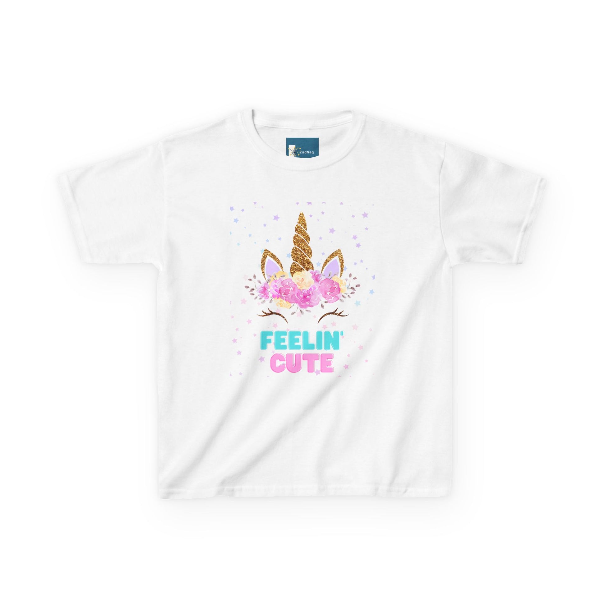 Kids Unicorn T-Shirt - Feelin' Cute | Fun Gift for Girls | Birthday Party Tee, Toddler Apparel, Cute Unicorn Shirt