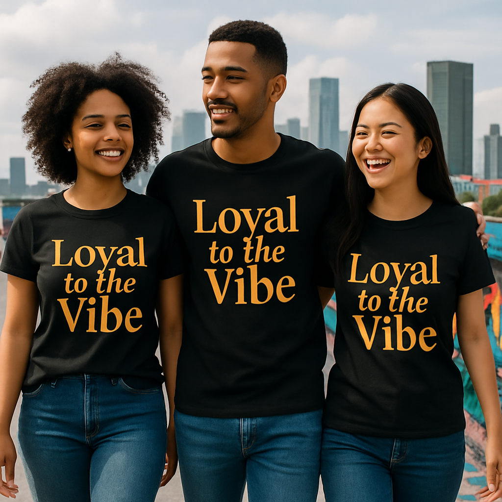 Loyal to the Vibe T-Shirt – Matching Crew Tee, Music Lover Shirt, Aesthetic Streetwear, Unisex Black Graphic Tee