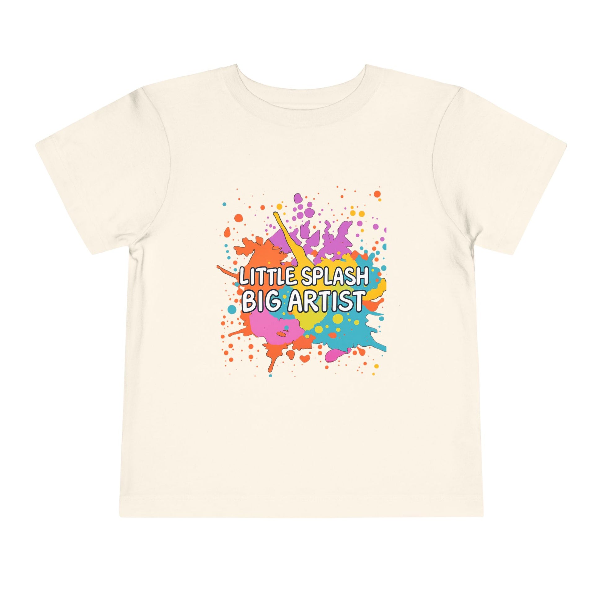 Little Splash Big Artist Kids Tee Shirt Colorful Art Paint Splatter Tee for Young Creatives