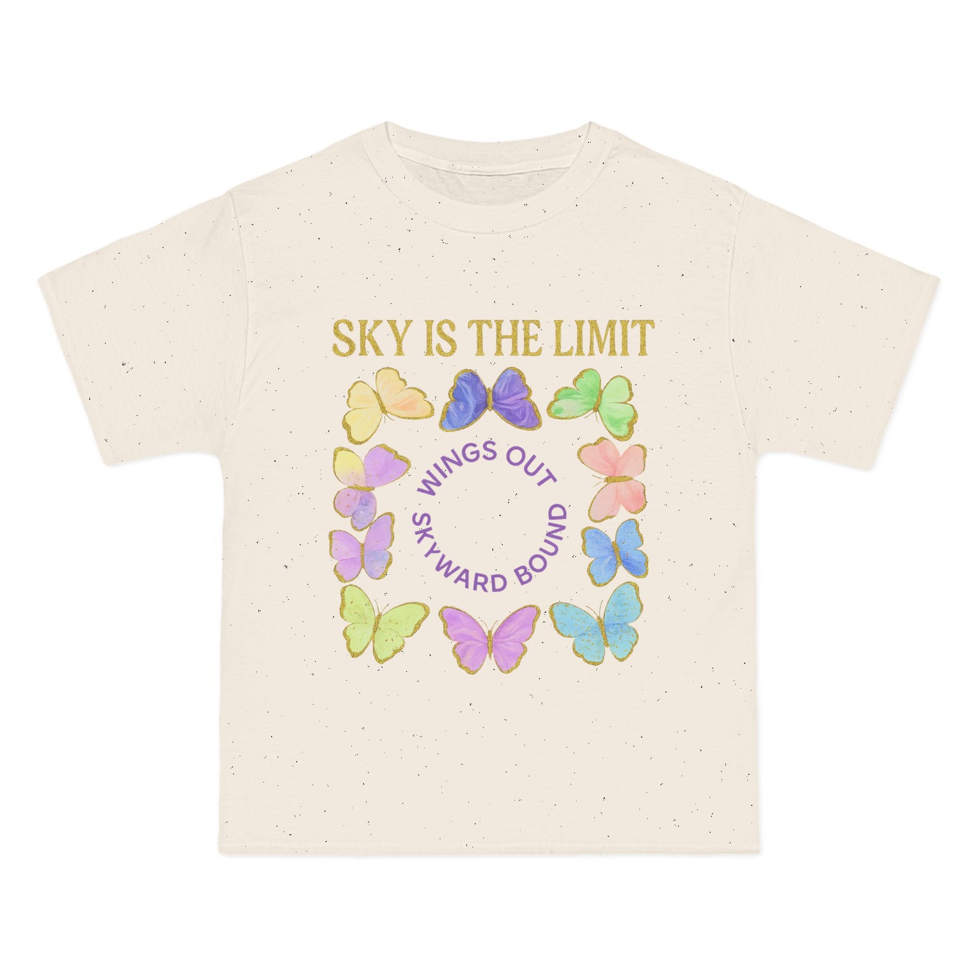 Inspirational Butterfly T-Shirt - Sky is the Limit Design, Positive Quote Tee, Gift for Nature Lovers, Affirmation Apparel, Hope & Freedom