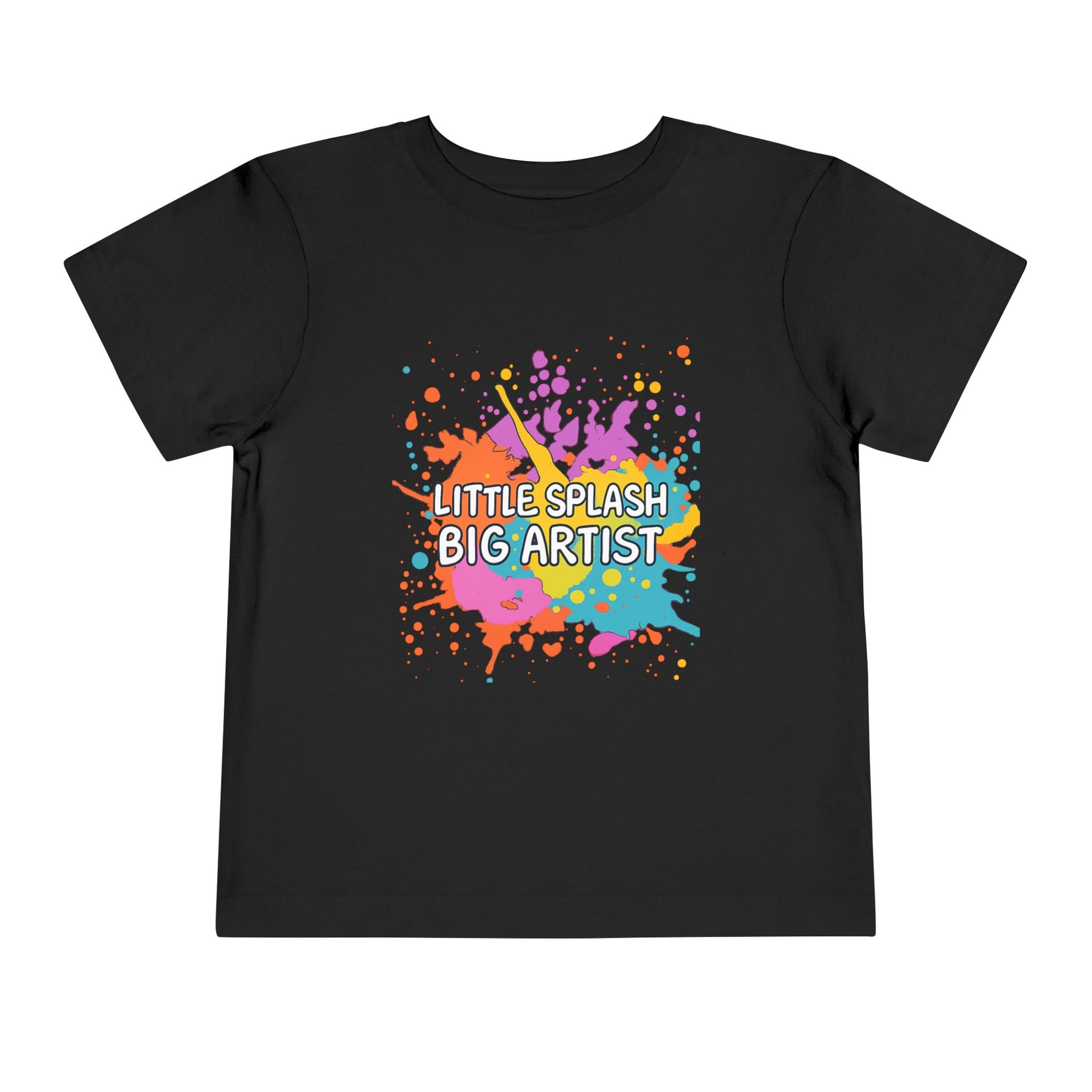 Little Splash Big Artist Kids Tee Shirt Colorful Art Paint Splatter Tee for Young Creatives