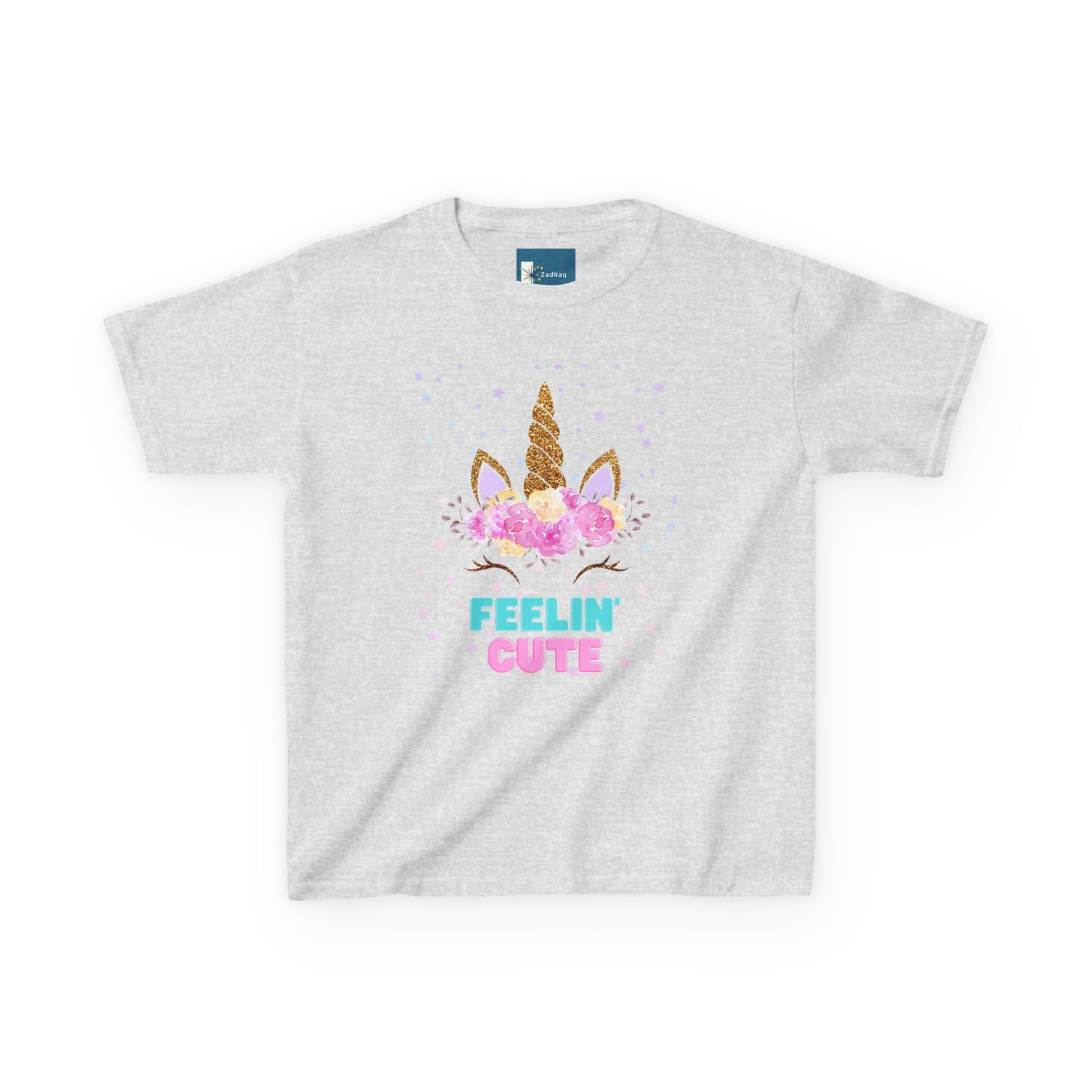 Kids Unicorn T-Shirt - Feelin' Cute | Fun Gift for Girls | Birthday Party Tee, Toddler Apparel, Cute Unicorn Shirt