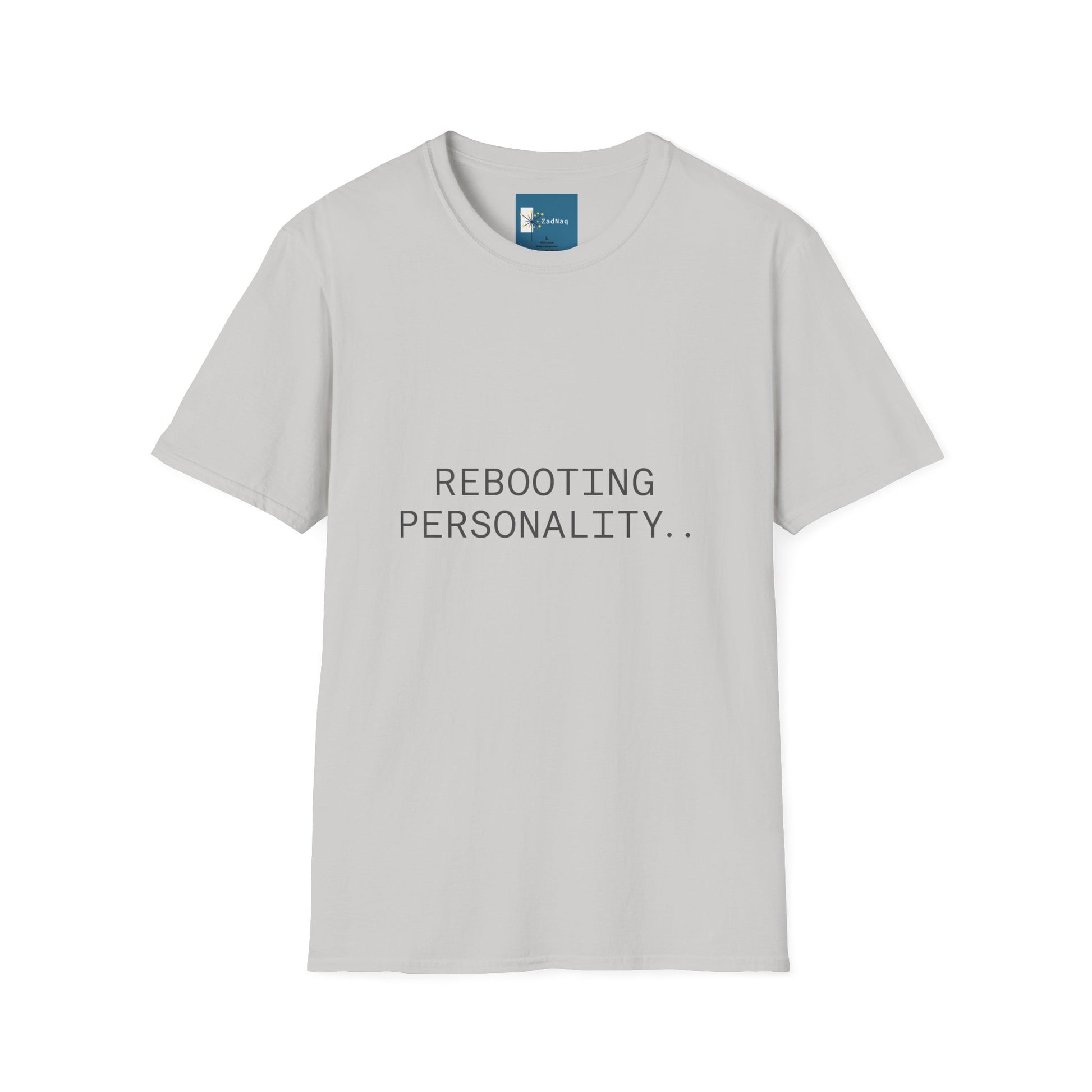 Tech-Inspired Graphic Tee - 'REBOOTING PERSONALITY'