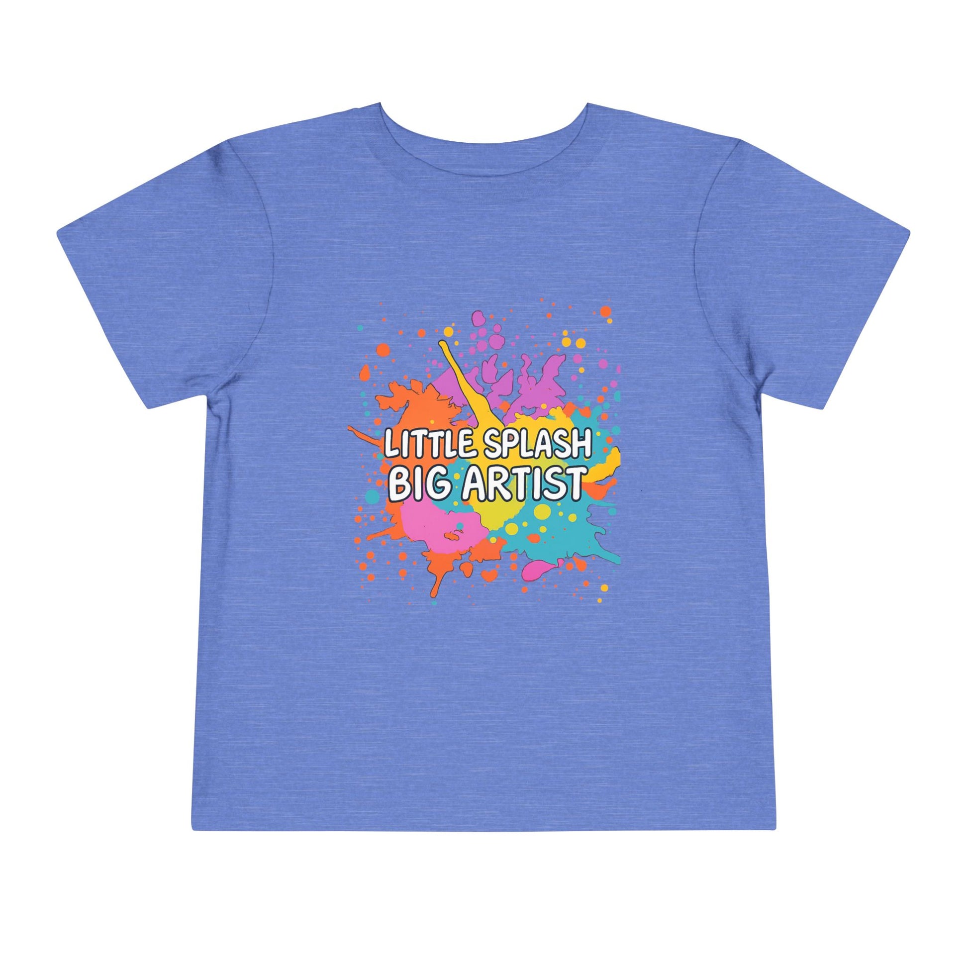 Little Splash Big Artist Kids Tee Shirt Colorful Art Paint Splatter Tee for Young Creatives