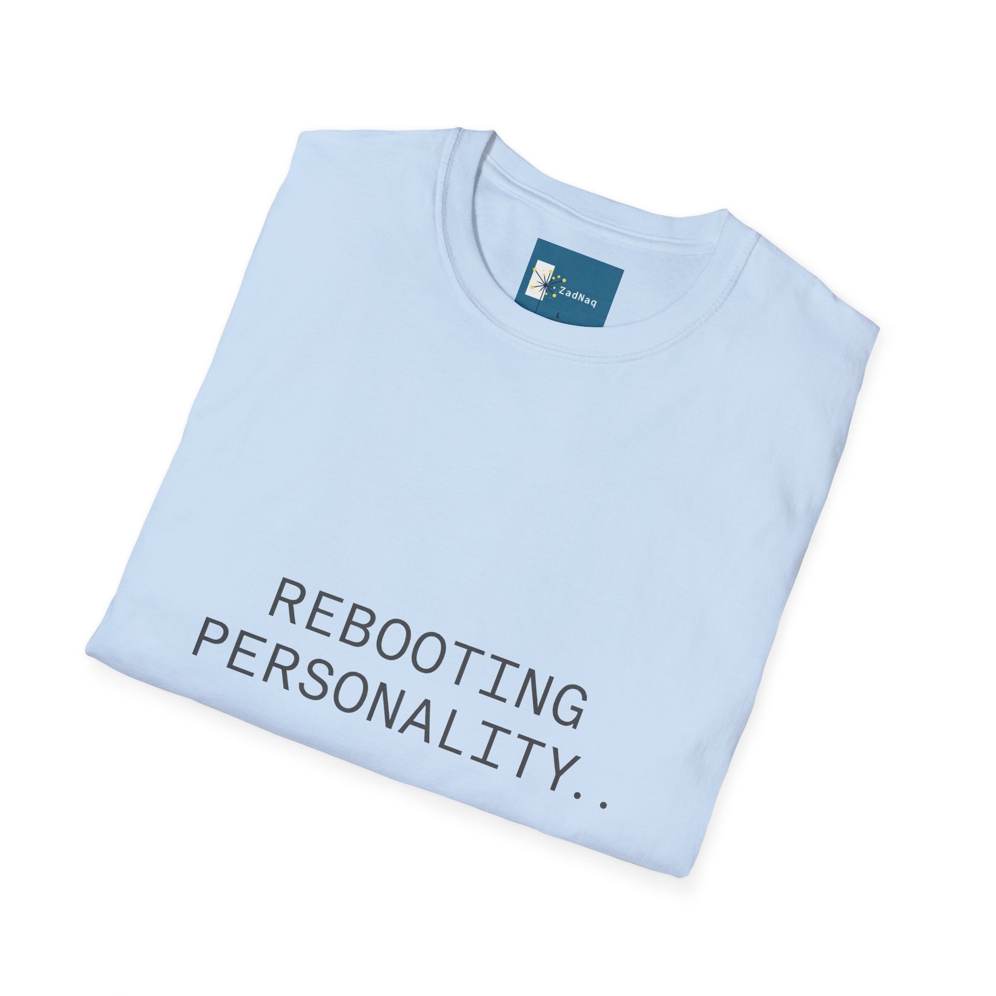 Tech-Inspired Graphic Tee - 'REBOOTING PERSONALITY'