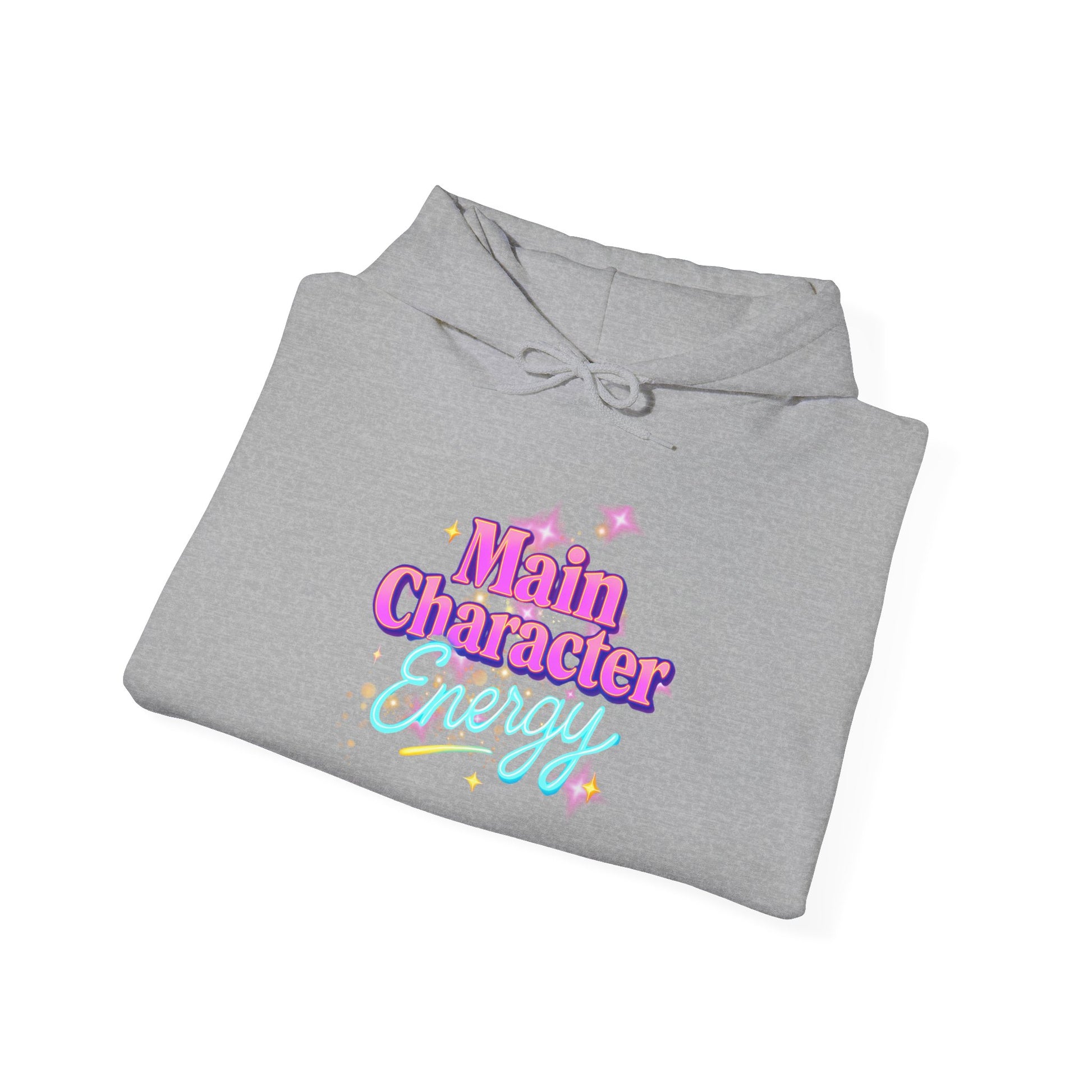 Main Character Energy Hoodie, Unisex Gildan Heavy Blend, Cozy Aesthetic, Self Love Gift, Confident Vibes, Comfortable Sweater, Lounge Wear,