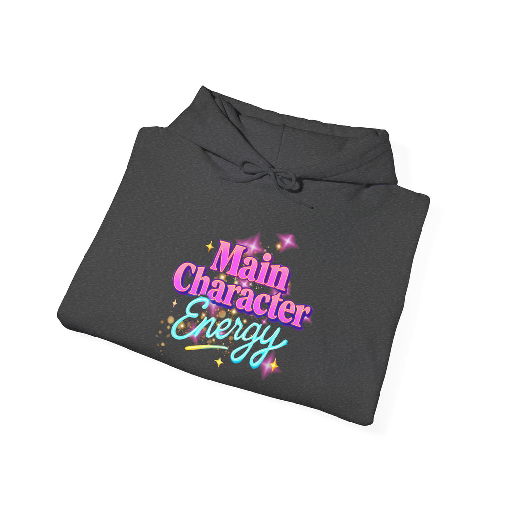 Main Character Energy Hoodie, Unisex Gildan Heavy Blend, Cozy Aesthetic, Self Love Gift, Confident Vibes, Comfortable Sweater, Lounge Wear,