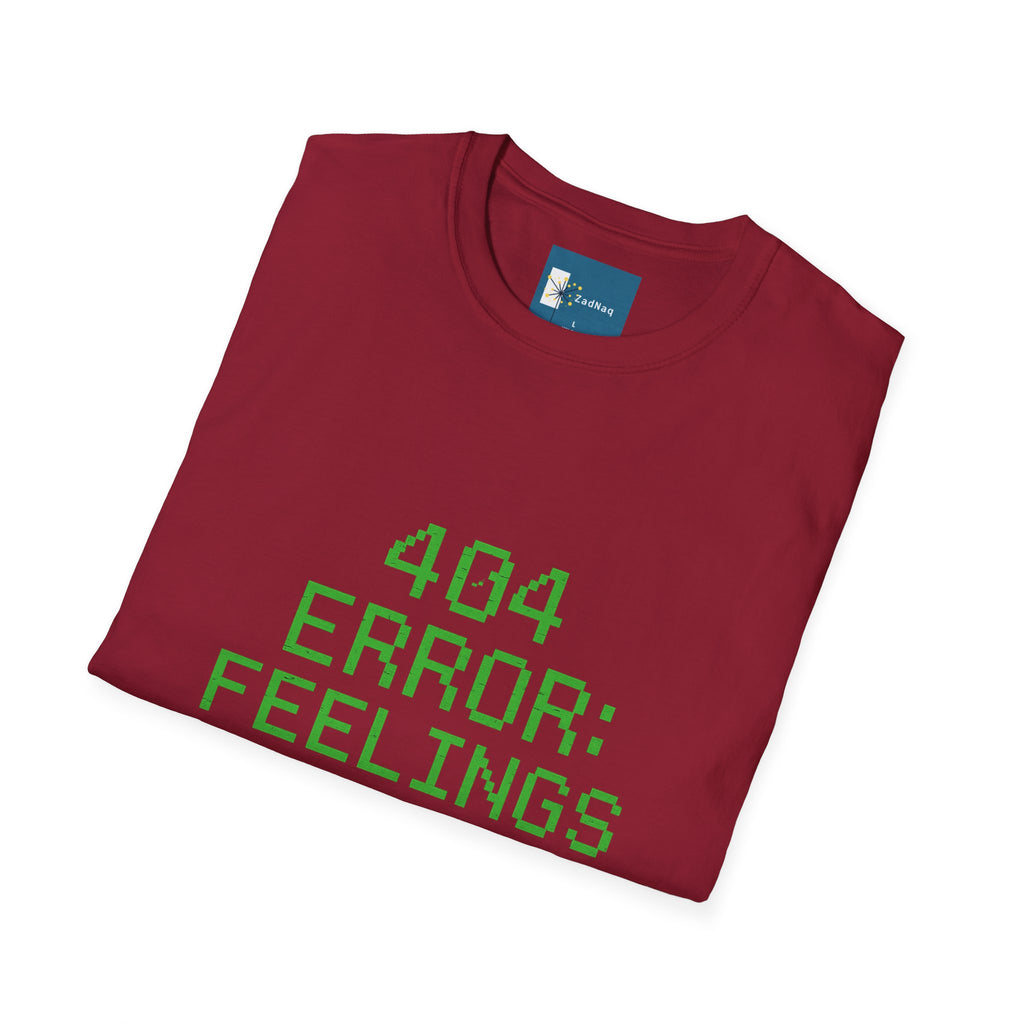 Unisex Tee 404 ERROR: FEELINGS NOT FOUND Retro Hacker Cyber T-Shirt