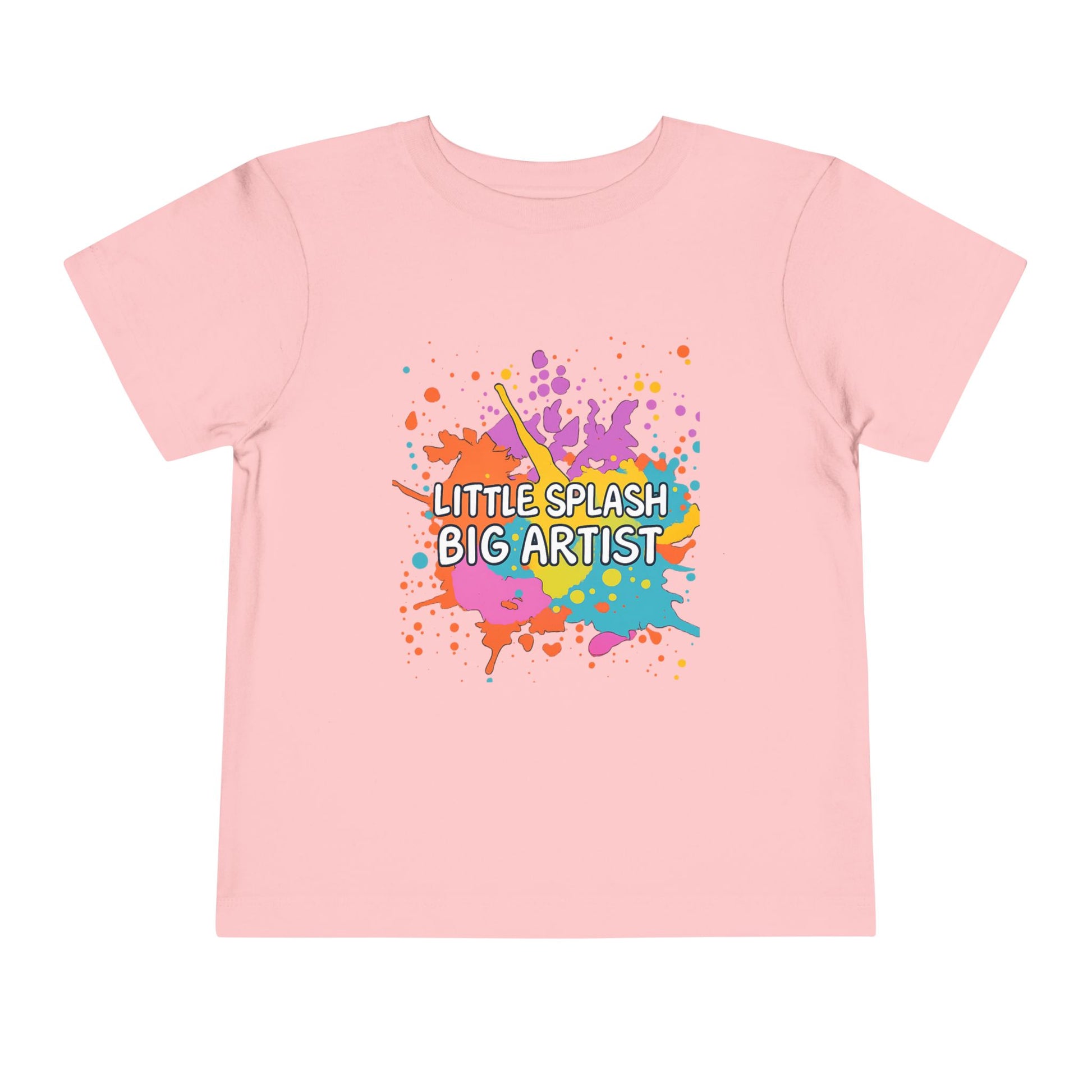 Little Splash Big Artist Kids Tee Shirt Colorful Art Paint Splatter Tee for Young Creatives