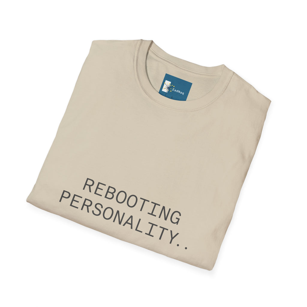 Tech-Inspired Graphic Tee - 'REBOOTING PERSONALITY'