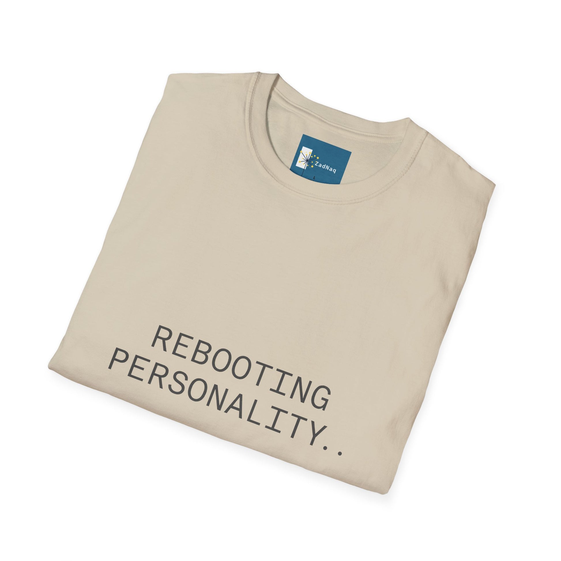 Tech-Inspired Graphic Tee - 'REBOOTING PERSONALITY'