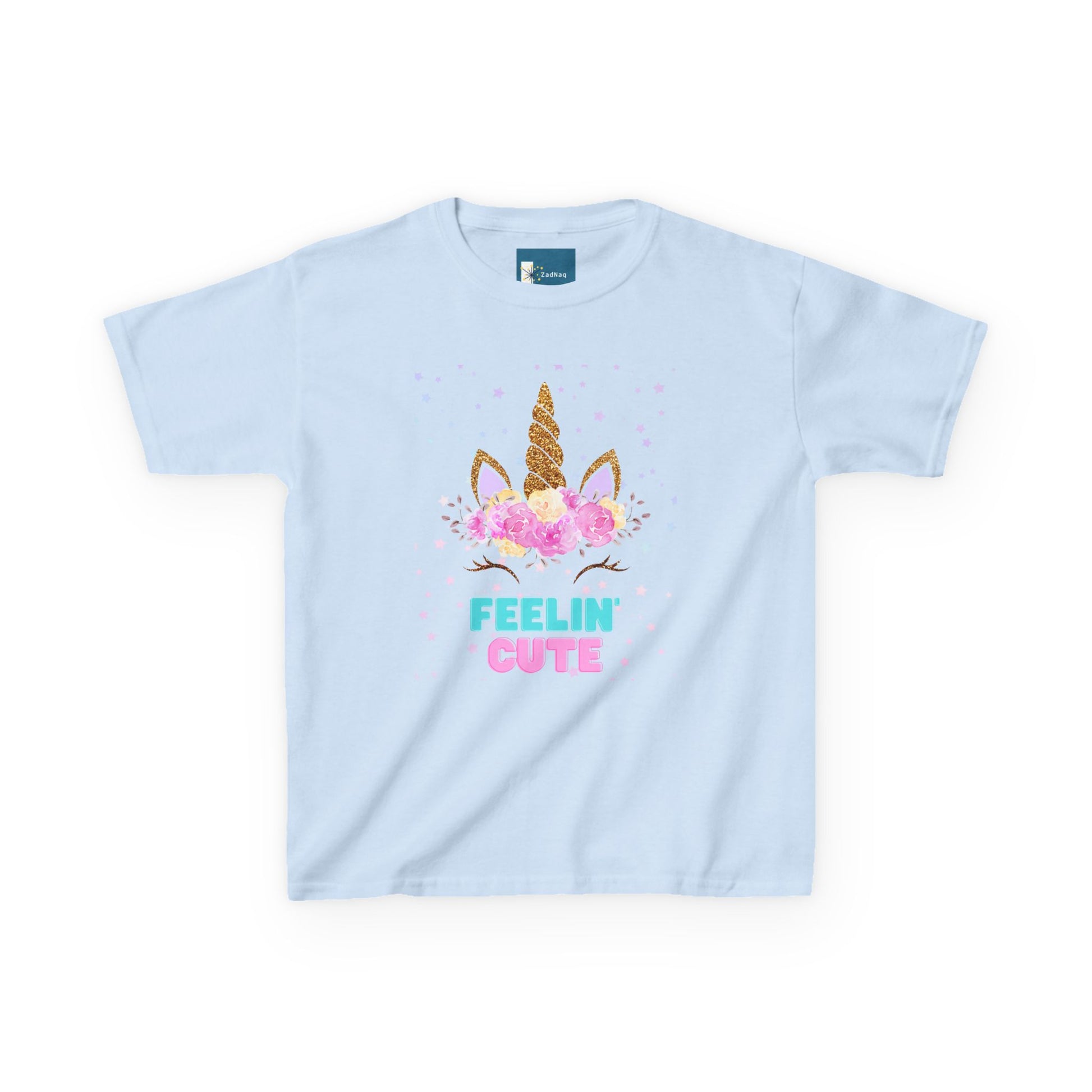 Kids Unicorn T-Shirt - Feelin' Cute | Fun Gift for Girls | Birthday Party Tee, Toddler Apparel, Cute Unicorn Shirt